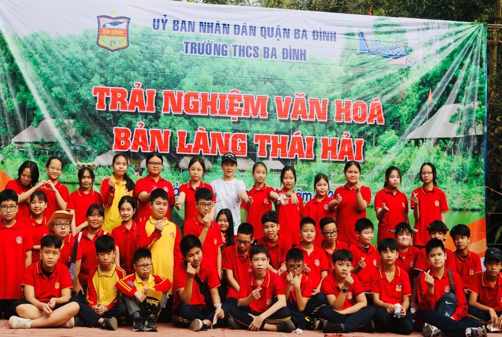 Khu Bảo tồn làng nhà sàn dân tộc sinh thái Thái Hải - chuyến tham quan trải nghiệm thú với của học sinh trường THCS Ba Đình