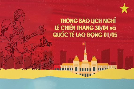Trường THCS Ba Đình thông báo lịch nghỉ lễ Giỗ tổ Hùng Vương; ngày Giải phóng miền Nam, thống nhất đất nước (30/4) và ngày Quốc tế Lao động (01/5) năm 2023
