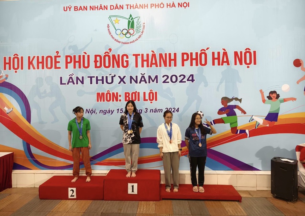 “Tiểu kình ngư”- Hồ Minh Anh giành Huy chương Vàng và Huy chương Đồng tại Hội khỏe Phù Đổng Thành phố Hà Nội lần thứ X